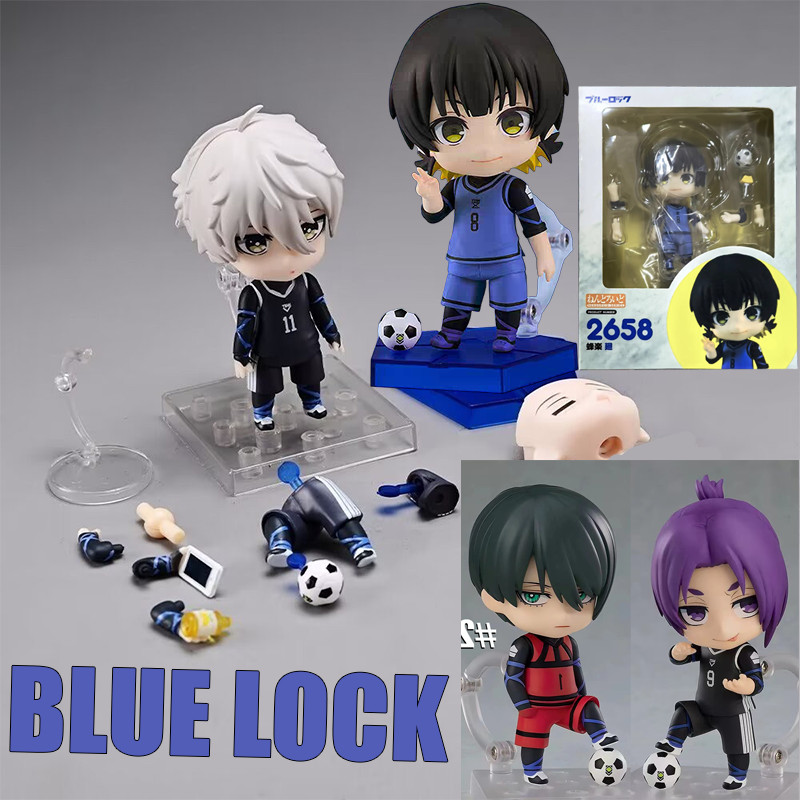 Epitome Blue Lock Set 6 Figure Anime Versione Q, Personaggi Isagi, Nagi, Reo, Bachira, Statue In PVC Collezione Desktop, Altezza 9cm - 2