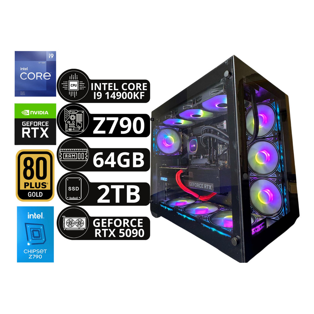 CPU Intel i9 14900K + ASUS Z790 + RAM128GB PC-Intel-Core-I9-14900k-Z790-