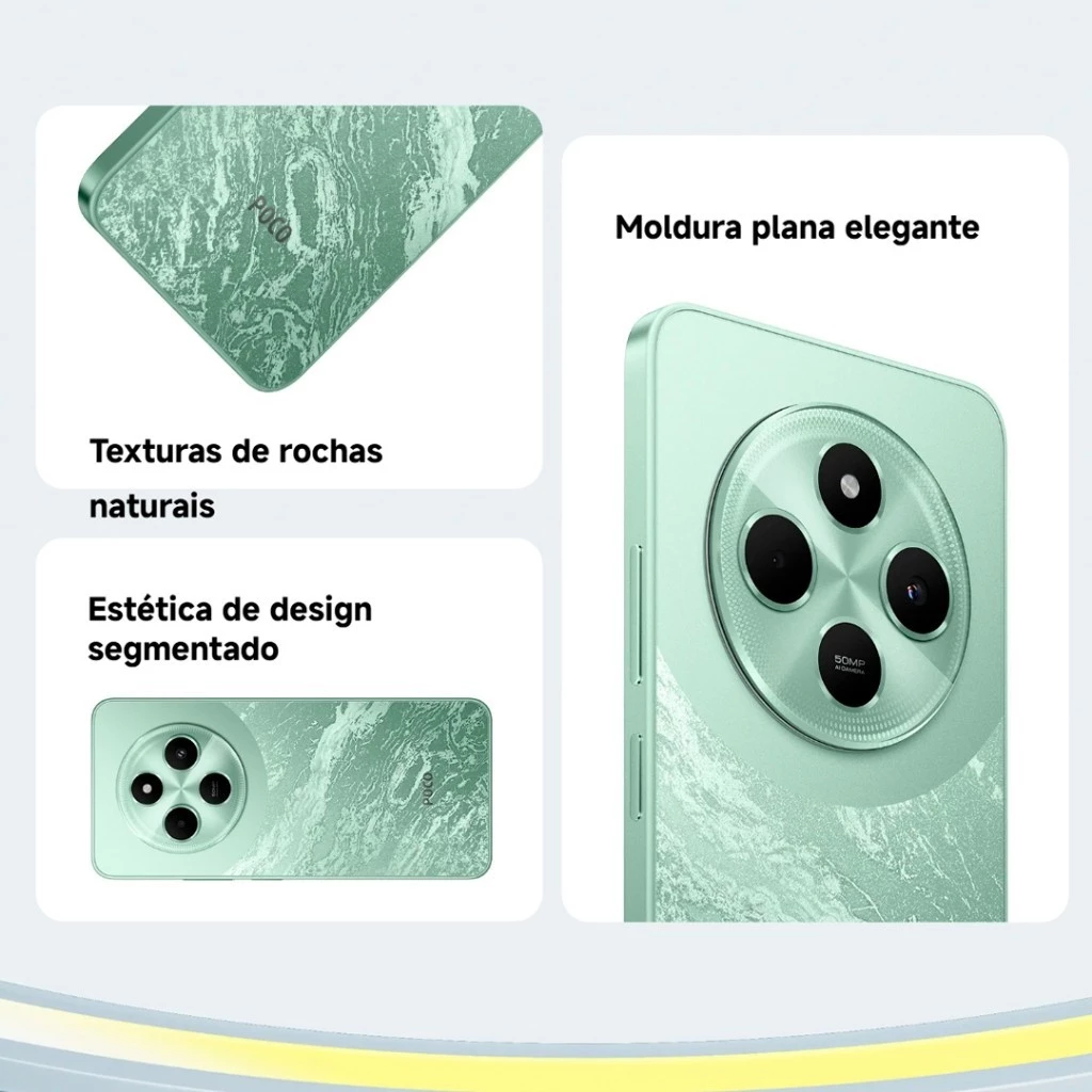 Celular (Novo) Xiaomi Poco C75 Incluir NFC Preto Dourado 8GB 256GB RAM 6GB 128GB RAM