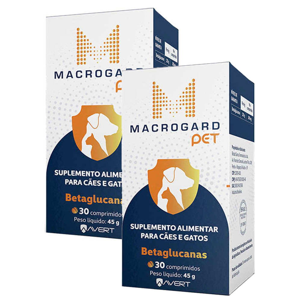 Kit 2 Macrogard Pet com 30 Comprimidos | Shopee Brasil