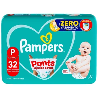Fralda Descartável Pampers Pants Ajuste Total Mega - P/M/G/XG/XXG em Oferta na Shopee