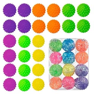24 Bolinha Cravo Para Fisioterapia Massagem Anti Stress Petshop - Apolo Brinquedos
