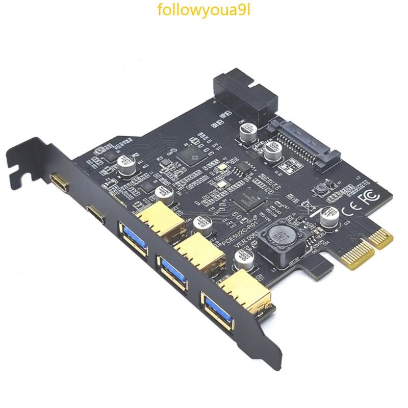 Fol Tipo C USB 3 2 Gen1 PCIE Cartão Hub 3.0 PCI Express Placa-E ...
