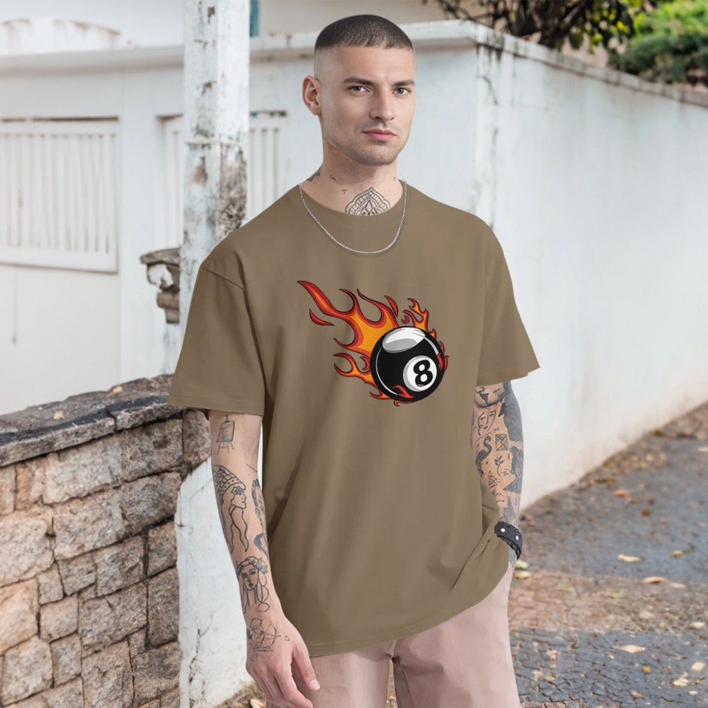 Camiseta Bola 8 Sinuca Camisa Streetwear Casual Unissex Estampa HD 100% Algodão