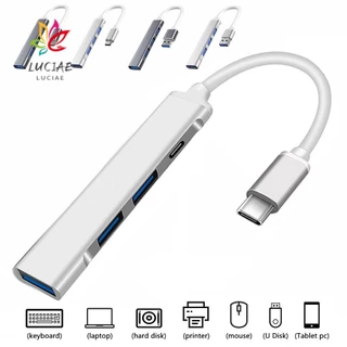 LUCIAE Tipo-C Laptop PC Splitter Expansor USB 3.0 De 4 Portas Para Dell
