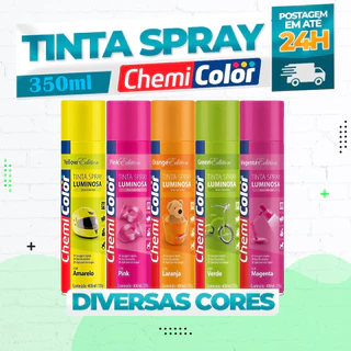 Tinta Spray ChemiColor 400ML LUMINOSO Cores Acabamento Perfeito