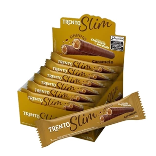 Chocolate Trento Wafer Slim Caramelo 20g - Embalagem com 16 Unidades em Oferta na Shopee