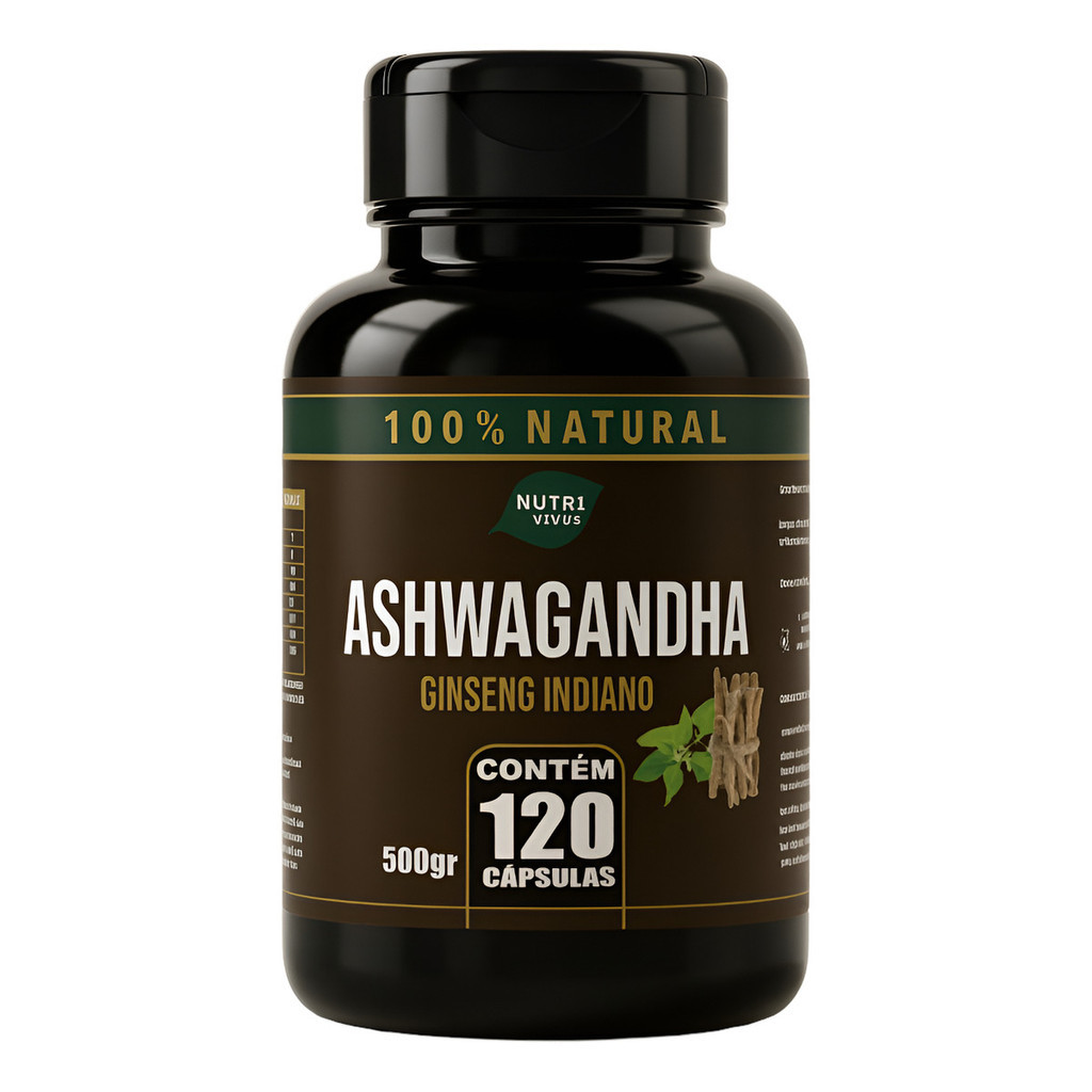 Ashwgandha Ginseng Indiano 120 Cápsulas 500mg