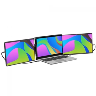 Monitor SuperFrame Double View, 2 Telas 14 Pol, 60Hz, IPS, FHD, Portátil, Preto, SFDFB-1460-FHD-PRO em Oferta na Shopee
