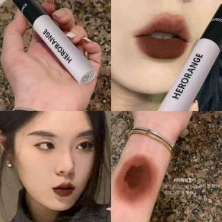 HERORANGE Brilho Labial Matte Névoa Suave Matte Veludo Estilo Coreano Batom Não Pegajoso em Oferta na Shopee