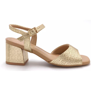 Sandália Feminina Salto Médio Usaflex Ud09002 em Oferta na Shopee