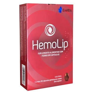 Suplemento de Ferro 30 Capsulas Hemolip Adulto e Gestante em Oferta na Shopee