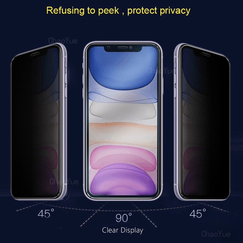2 Pçs Filme Protetor De Tela De Privacidade Cerâmica Fosca Para iPhone 17 16 11 12 13 14 15 Pro Max X XS XR 7 8 Plus Ant