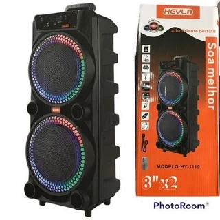 Caixa de Som Bluetooth GIGANTE Amplificada Original Karaokê Led POTENTE 3000w P.M.P.O Microfone Boom em Oferta na Shopee