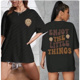 Camiseta Emoji Enjoy The Little Things Streetwear Qualidade Premium Envio Imediato