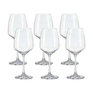 Jogo de 6 Taças de Cristal para Vinho Aroma 455ml - Haus Concept - Tipo Bohemia em Oferta na Shopee