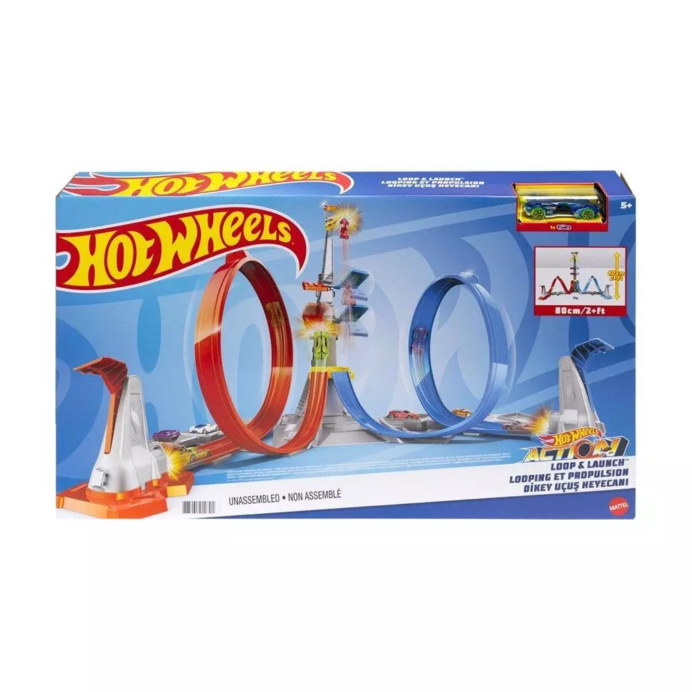 Pista Hot Wheels Desafio nas Alturas com Loop + 1 Carrinho - GRW39