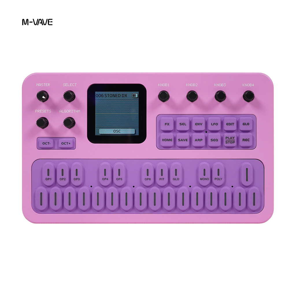 M-VAVE FM-1 Mini MIDI Sintetizador Teclado 6 Operador 32