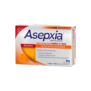 Sabonete Em Barra Asepxia Enxofre Ação Antioleosidade 80G em Oferta na Shopee