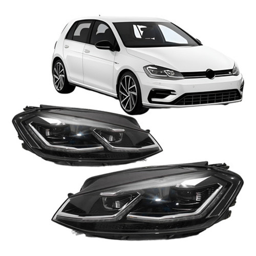 Par Farol Golf Gti Mk7.5 2018 A 2019 Friso Cromado C/ Led | Shopee Brasil
