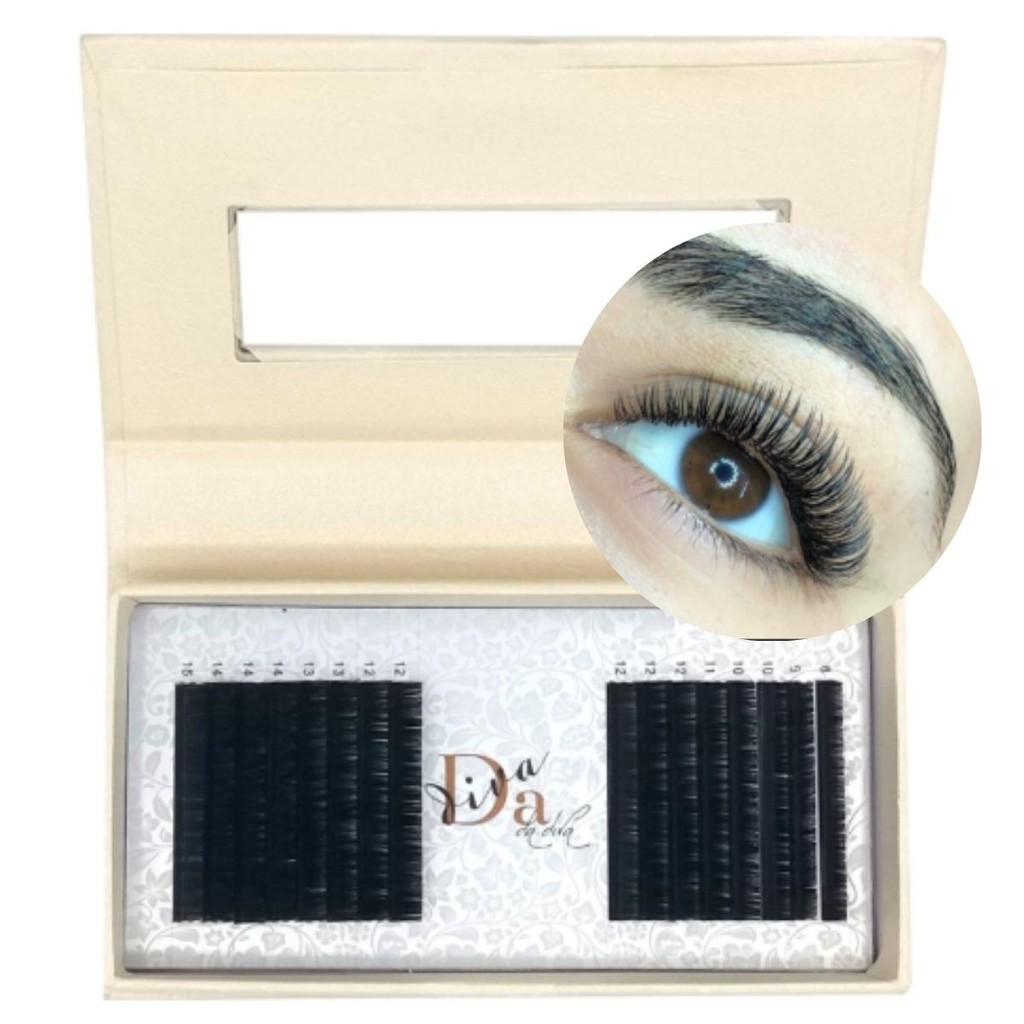 Cilios Postiços Da Diva Premium Fio a Fio Volume Russo | Shopee Brasil