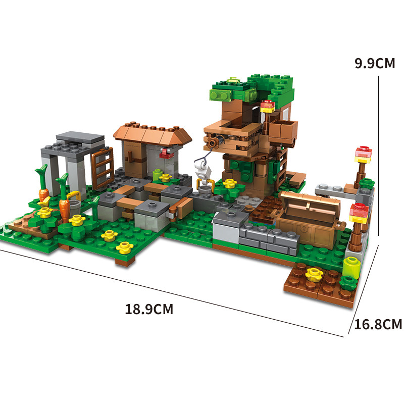 Bloco de Montar Batalha na Vila Craft Brinquedo 380 pçs 8808