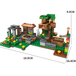 Bloco de Montar Batalha na Vila Craft Brinquedo 380 pçs 8808