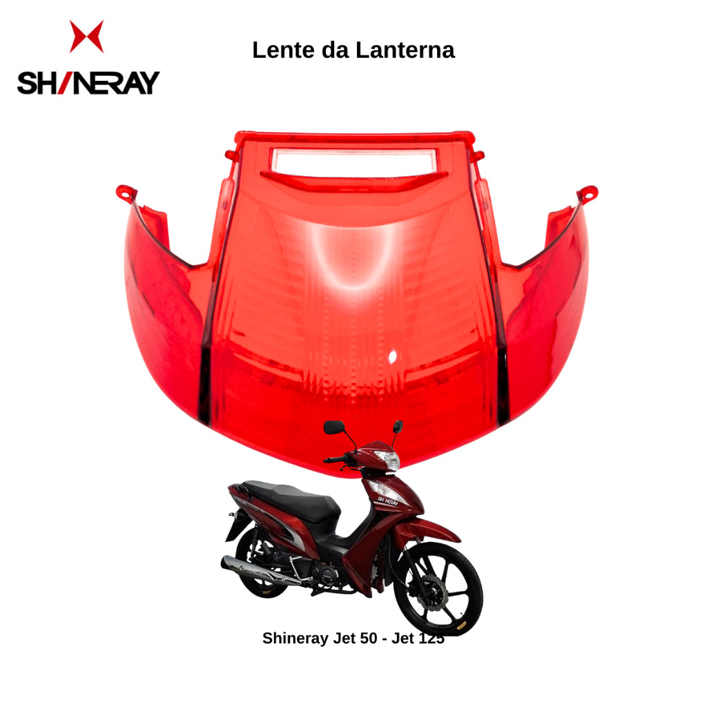 Lente Da Lanterna Traseira Shineray Jet 50 125 X Original | Shopee Brasil