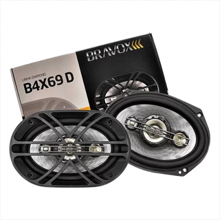 Alto Falante 6x9 Bravox Diamond Quadriaxial 300 Watts Rms Par B4x69D Som Automotivo Tampão Carro em Oferta na Shopee