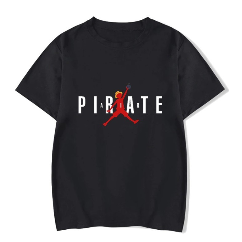 Camiseta T-shirt Algodão Unissex Anime One Piece Luffy Pirata Monkey ...