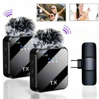 Microfone de lapela sem fio para celulares, interface iOS, Adequado para vlog e transmissão ao vivo