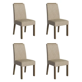 Kit 4 Cadeiras de Jantar 4255 com Espaldar Rustic/Imperial Madesa em Oferta na Shopee