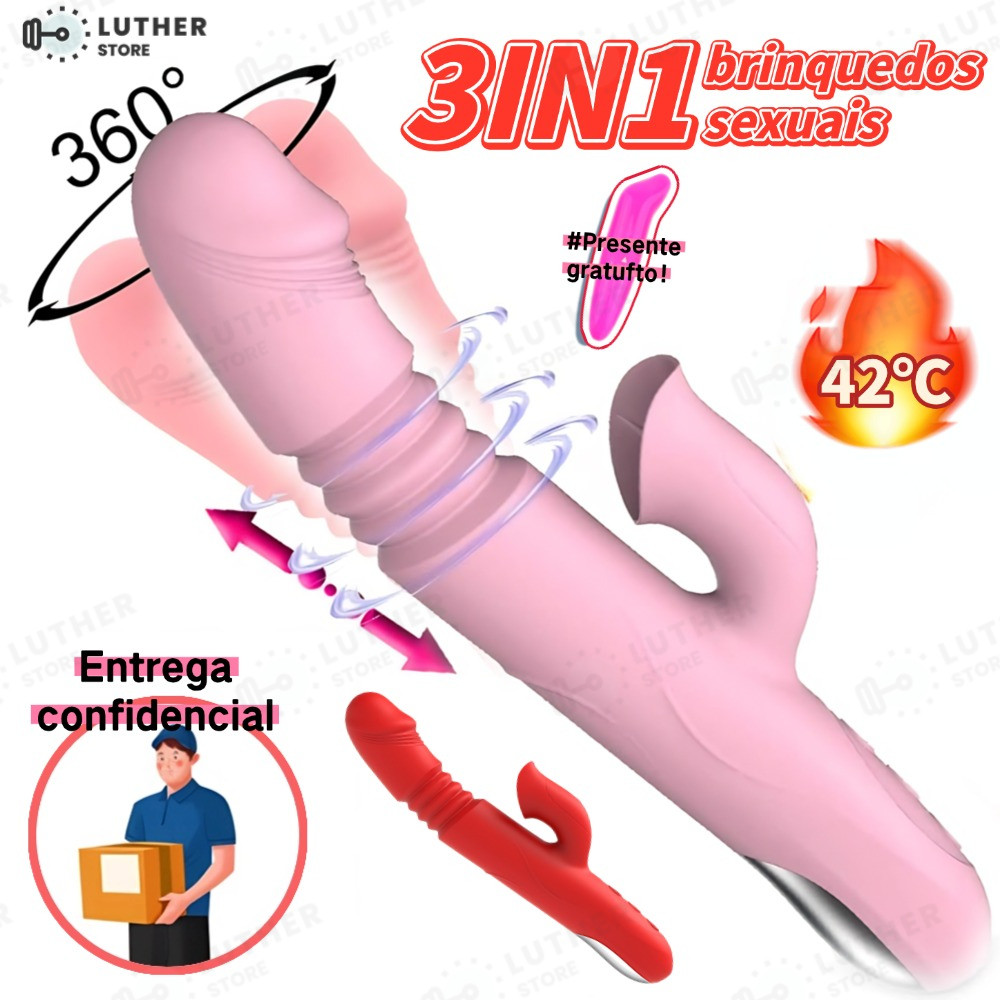 Vibrador Luxo Telescópico Funciona vai e vem 10 modos de vibração ZDB-05 Pode ser aquecido até 42 graus