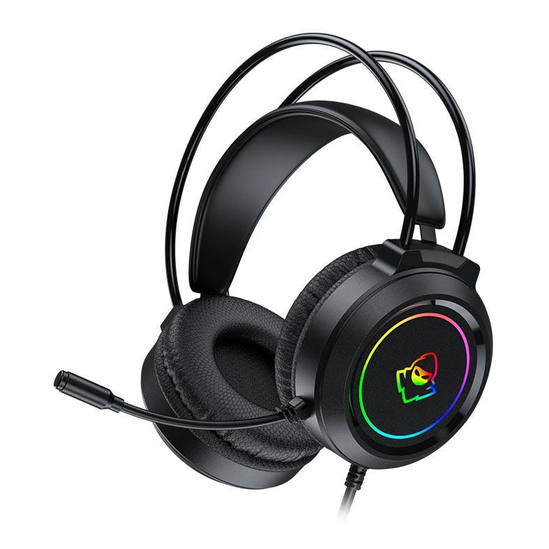 Headset Gamer Mancer Crater V2, Rainbow, Drivers 50mm, Preto, MCR-CRT-RGB02
