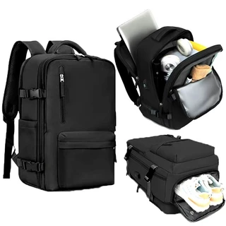 Mochila De Viagem Multifuncional Masculina Com Compartimento Para Sapatos Vários Compartimentos De Grande Capacidade E P