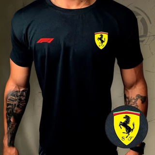 Camisa Dry-Fit Masculina - F1 FERRARI - Academia Corrida Crossfit Skate Basquete