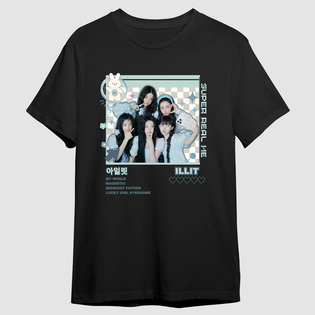 ILLIT kpopmerch SHOPEE 50枚 Camiseta Tshirt Illit Banda De Kpop Girl Group Album Magnetic