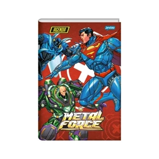 Agenda Permanente Escolar Brochura DC Metal Force 192pag em Oferta na Shopee