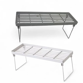Prateleira de Plástico Dobrável – Organizador Modular para Cozinha e Geladeira