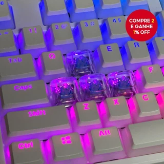 Teclado Keycaps Totalmente Transparente Mecânico Cristal PC Retroiluminado Cereja Colorido Gastron
