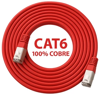Cabo de Rede CAT6 100% COBRE C/ CONECTOR BLINDADO ANATEL 10m - 20m - 30m - (Interno/Externo)