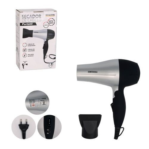 Secador Cabelo Portatil Potente 1200w Bivolt Leve Compacto Facil ...