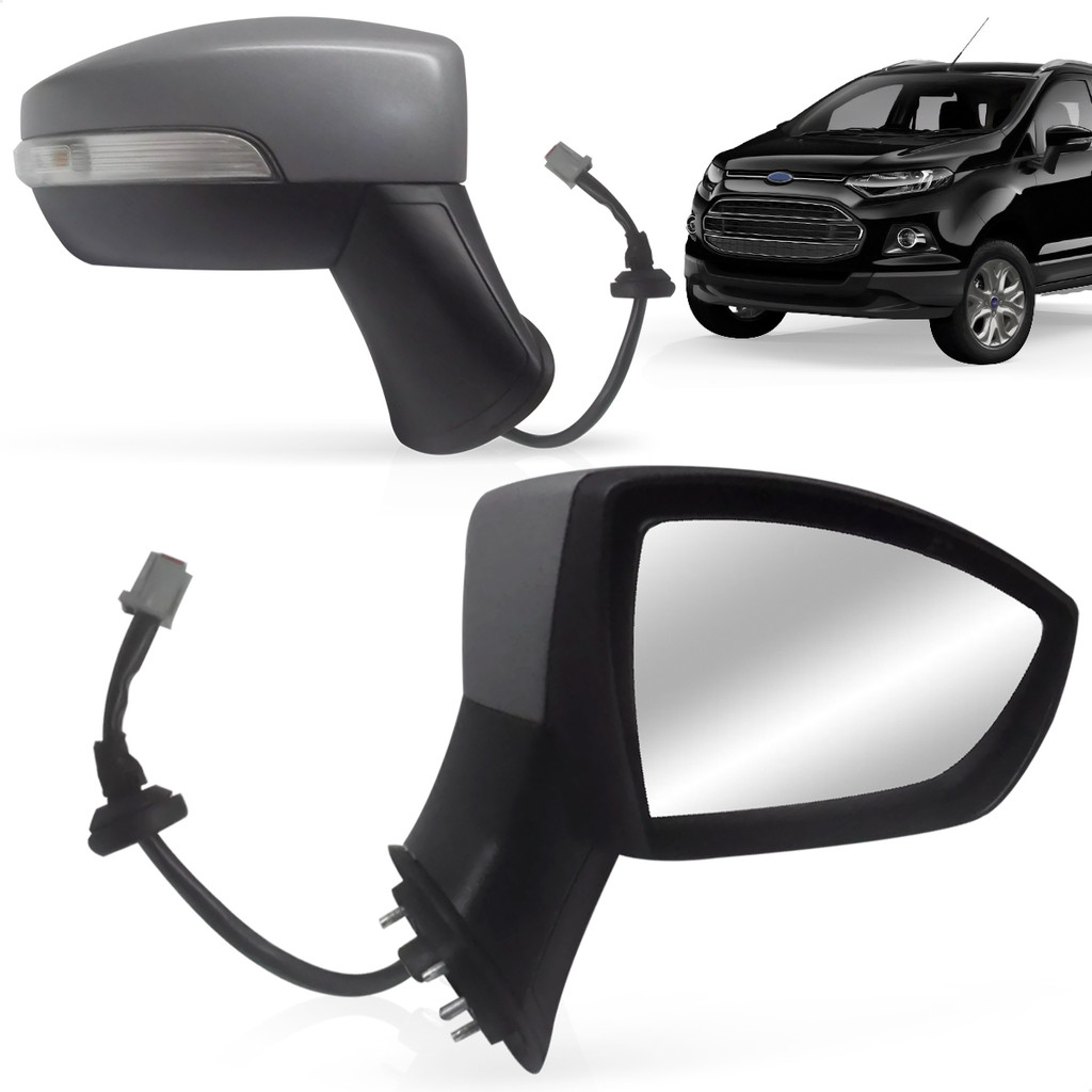 Retrovisor Ecosport 2013 2014 2015 2016 Elétrico Com Pisca Primer ...