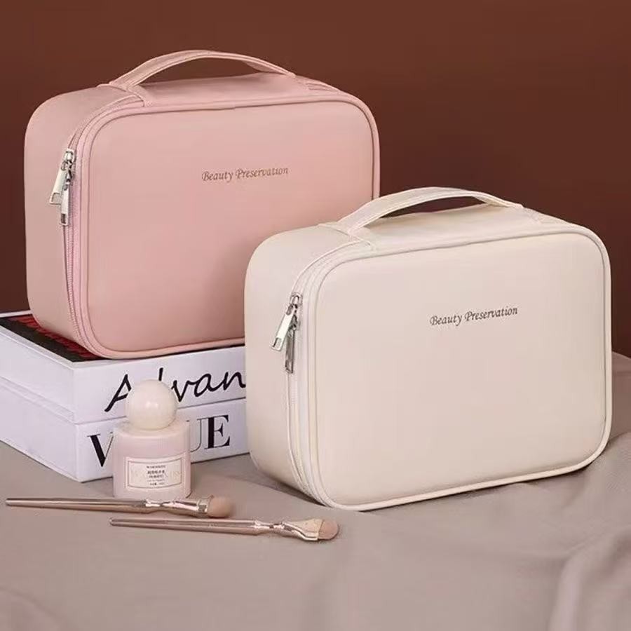 Necessaire Feminina com Zíper Ideal para Viagem Alta Capacidade Elegância Impermeável Premium