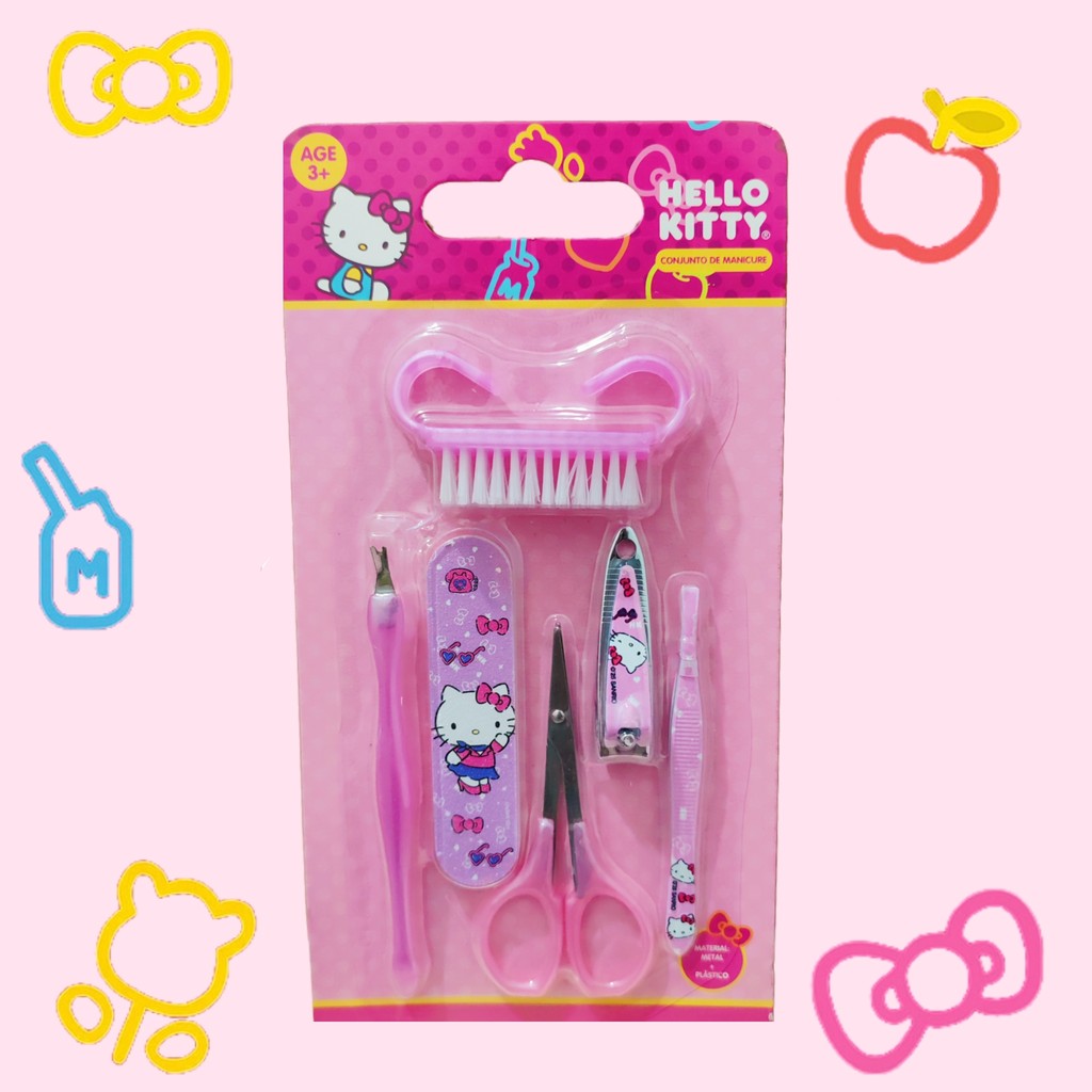 Kit Educativo de Manicure Infantil Hello Kitty – 6 Peças Seguras para ...
