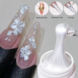 LILYCUTE 8ml Pérola Branca Antiaderente Gel Para Unhas 5D Escultura Extensão De Construção Soak Off LED UV em Oferta na Shopee