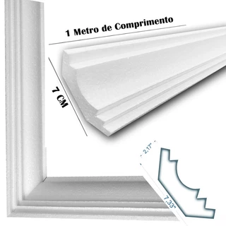 Sanca Isopor Roda Teto 20 Metros Moldura de Isopor