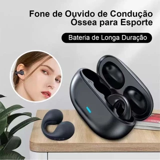 Bone Conductor - Fone de Ouvido Esportivo Bluetooth 5.3 AJ-D54,Chamadas em Viva-Voz, Leve e Confortável
