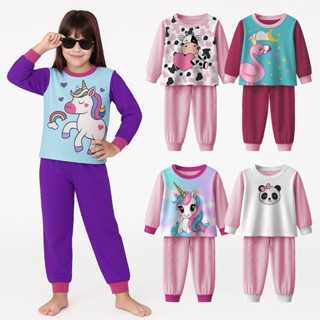 Kit 2 ou 6 Peças Pijama Infantil Menina Inverno – Manga Comprida – Conjunto Sortido 1 a 10 Anos em Oferta na Shopee