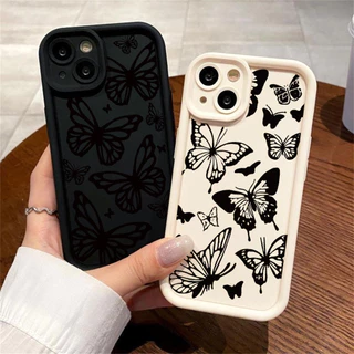 Capinha Para Poco X7 Pro X6 Pro X5 F6 F5 F3 M4 X4 X3 11Lite M6 C75 C65 M5S Borboleta Negra Capa Macia De Case